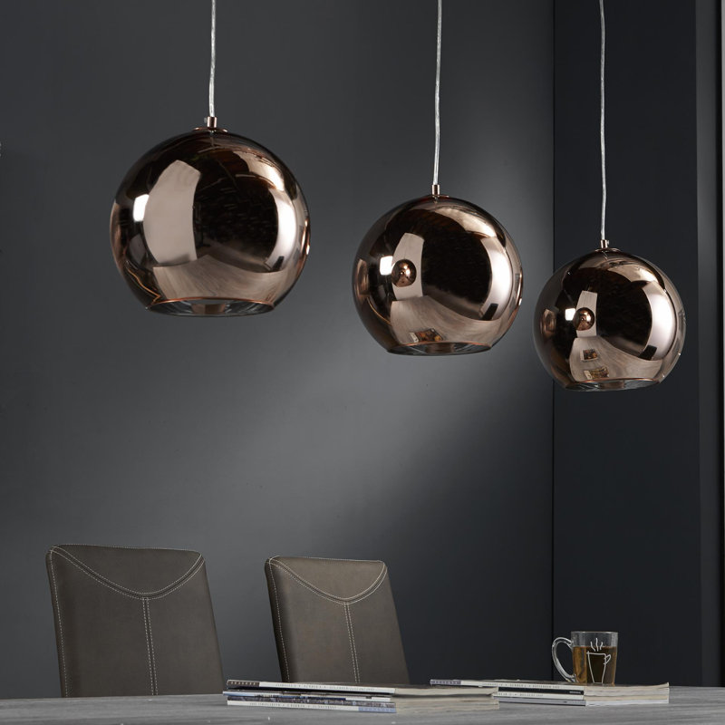 Nebeker 3 - Light Kitchen Island Pendant, Kupfer