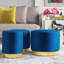 Tia Velvet Ottoman