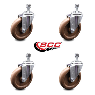 Temp Glass Filled Nylon Wheel Swivel 10mm Threaded Stem Caster SCC