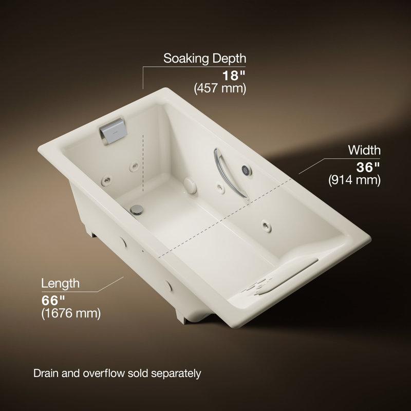 Tea-for-Two® Massage Whirlpool Bath, Biscuit