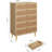 Rattan 5 Drawer Dresser For Bedroom, With Deep Drawers-2048095224