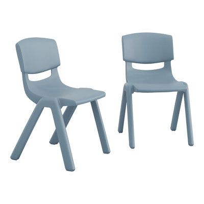 Chaise d'école en plastique empilable avec siège d'une hauteur de 12 po