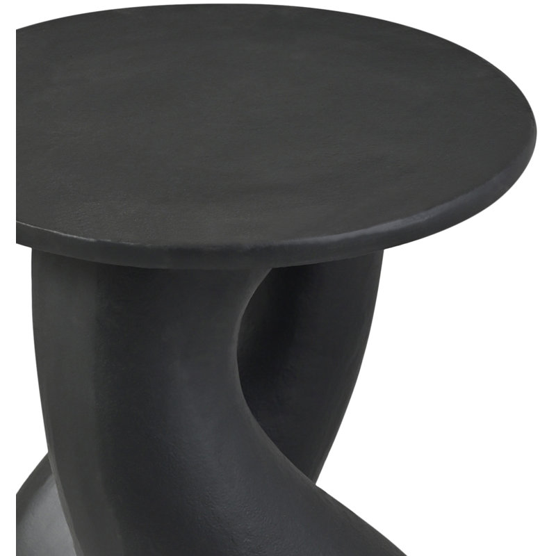 Table de bout en aluminium Talence, Noir
