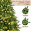 Arbre de Noël artificiel épinette vert illuminé avec lumières blanc chaud-833682463