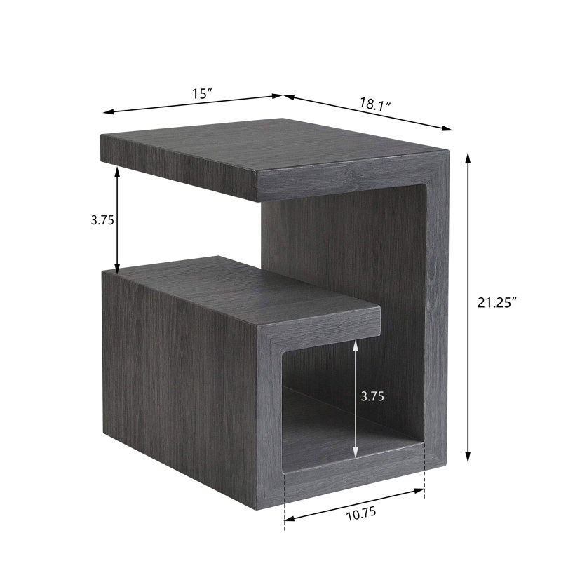 Harmond End Table, Gray Wood
