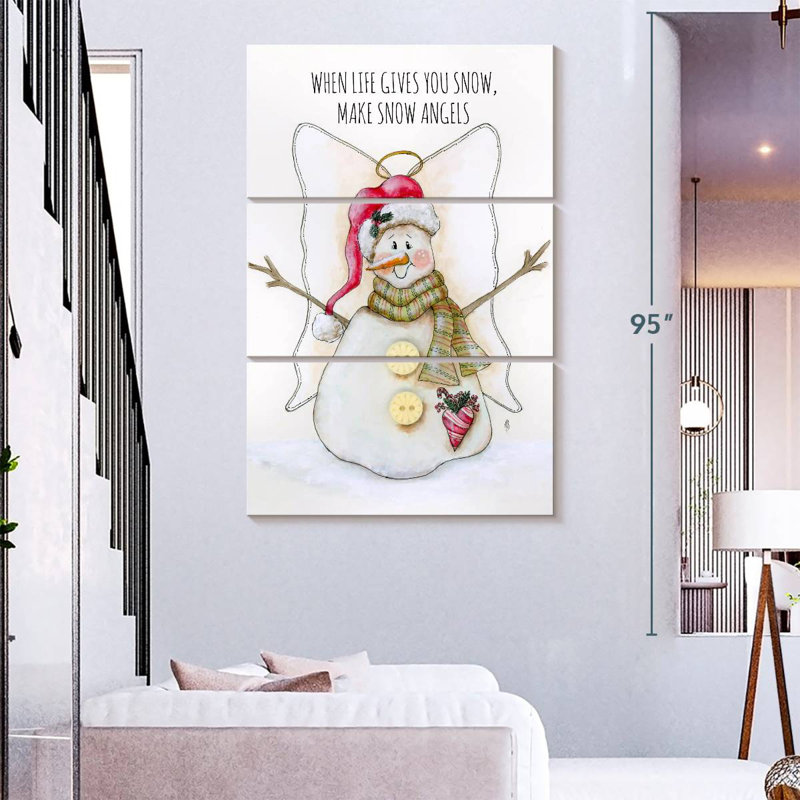 Ange bonhomme de neige Lelend, H 57 po x l 36 po