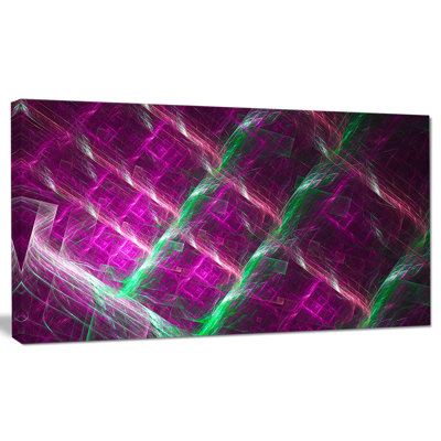 « purple fractal en métal », impression sur toile