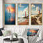 Serene Layer in Sunset Mist - ensemble de 3 reproductions-620931440-620931341