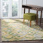 Tapis beige / bleu noué à la main Ferrera-1487826455