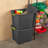 Sterilite Versatile Rectangular Latch Tote with Handles, Gray-103110324-103110325