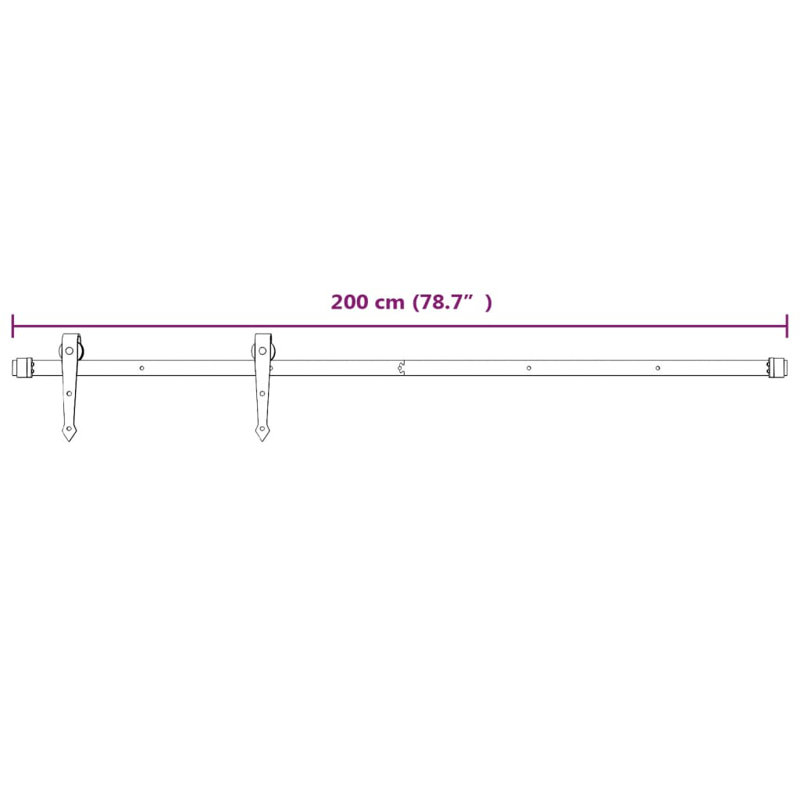 Porte coulissante avec quincaillerie Vidaxl, 27,6 po x 82,7 po, Blanc/naturel