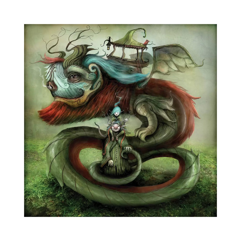 Angus Tinker And Aurora by Alexander Jansson - Wrapped Canvas Print, 93.98 cm H x 93.98 cm W x 1.91 cm D
