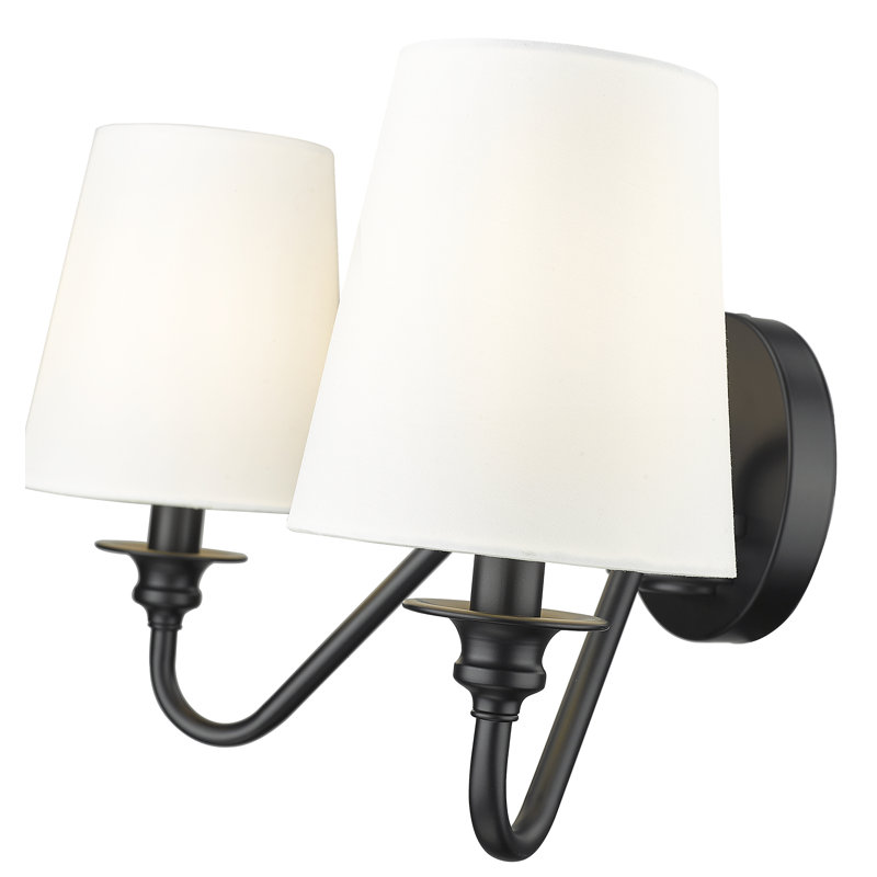 Monney Steel Candle Wall Light, Matte Black