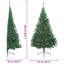 vidaXL Artificial Pre-lit Christmas Tree Green PVC-118782027