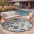 Ciann Floral Blue/Gray Indoor/Outdoor Area Rug-1915091305