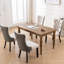 2 chaises de salle à manger en velours classique, beige, coussin éponge à rebond élevé, pieds en bois massif pour pieds en mousse beige, pièce de style élégant-240074596