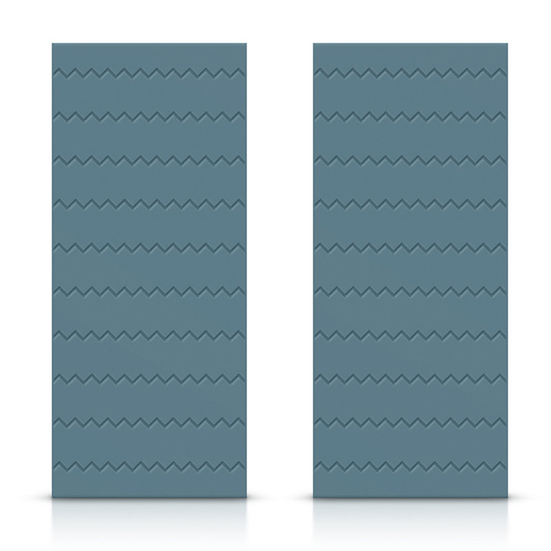 Portes de placard à panneaux, Bleu dignité, 48 po x 80 po