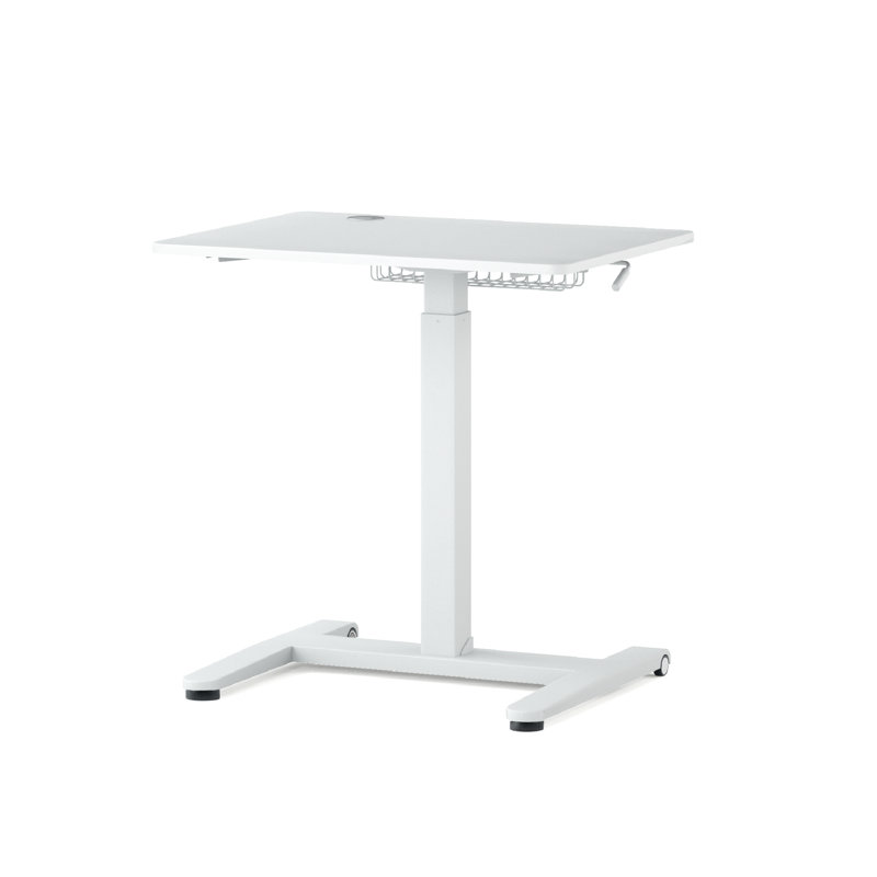Adjustable Metal Base Standing Desk, White
