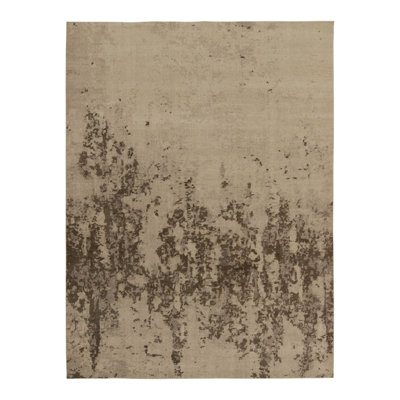 Distressed Homage Hand Knotted Wool Abstract Area Rug
