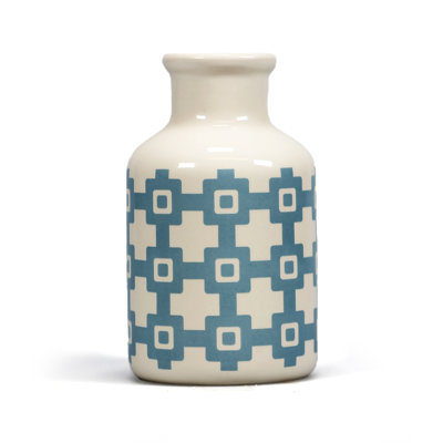 Trilby Blue and White Stoneware Table Vase