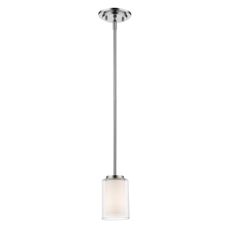 Luminaire suspendu bocal unique 1 lumière Arie, Chrome