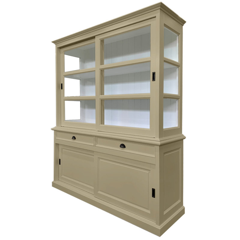 Jacksonport Display Cabinet, Beige/White