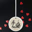 Eel Alice In Wonderland Circle Shaped Ceramic Ornament Bauble