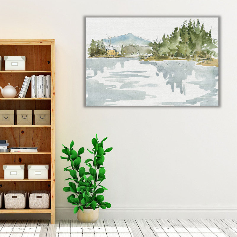 «Serene Lake I», reproduction d'art sur toile, H 20 po x l 30 po