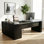 Bureau de direction en L 78,7 po avec armoire Starage