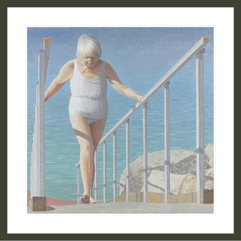 «A Woman on a Ramp» par Alex Colville - Impression sur toile, H 33,5 po x l 33,52 po