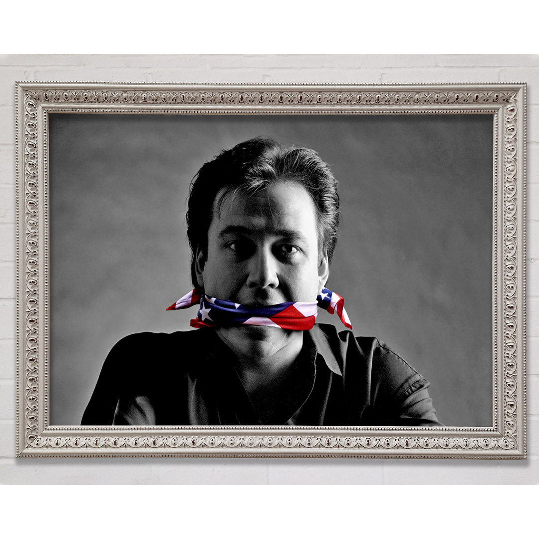 Bill Hicks Flag Gag Gerahmter Druck