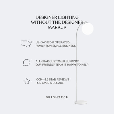 Montage Modern 60" Gold LED Floor Lamp with White Fabric Drum Shade, Bulb Included