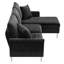 Canapé et méridienne réversible en chenille de 51,6 po de large Chirstian-2116137204