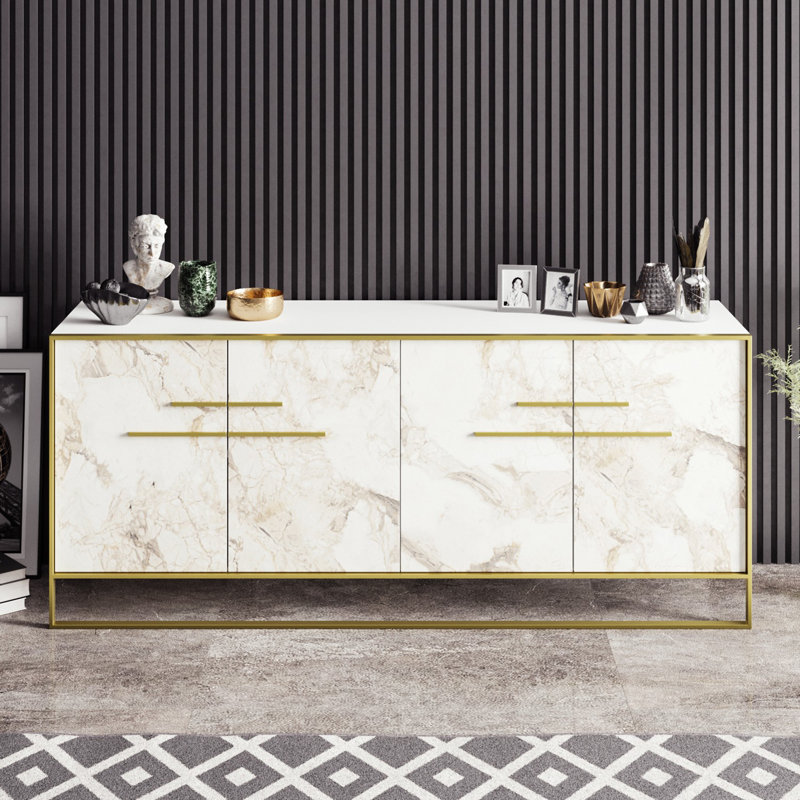 Mario 180 Cm Wide Sideboard, White