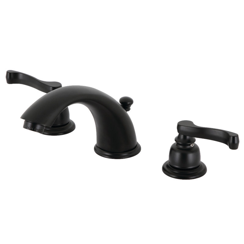 Robinet de salle de bain espacé Kingston, Noir mat