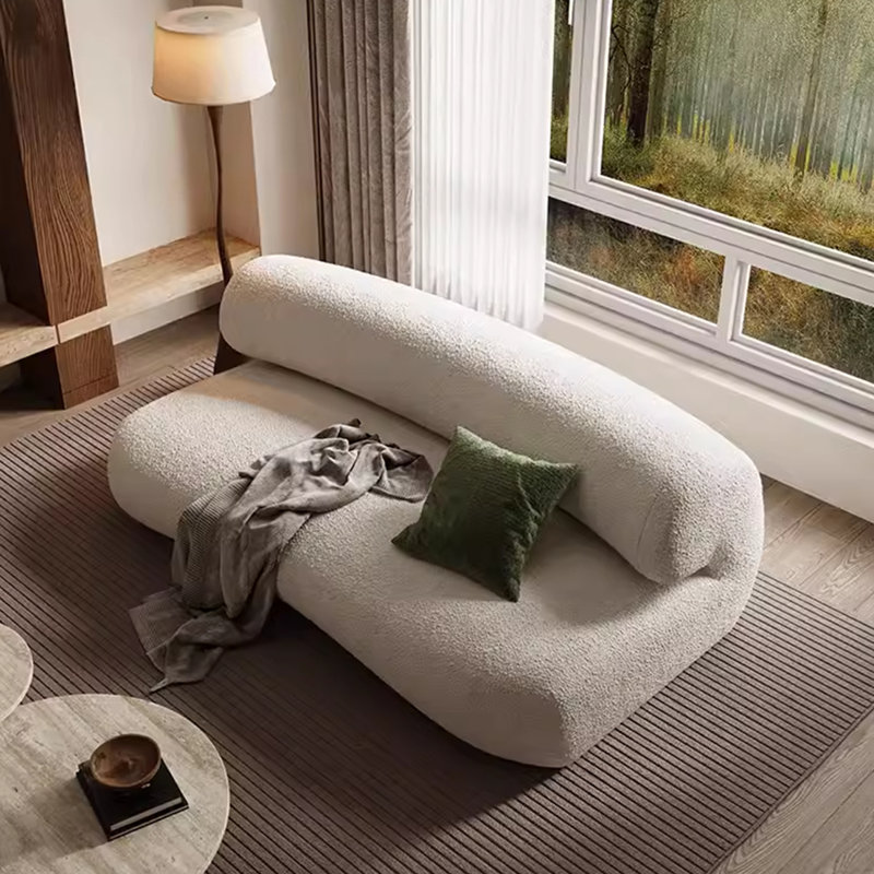 Canapé Wabi-sabi, H 27,55 po x l 70,86 po x P 40,15 po, Blanc cassé