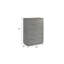 Commode Elara - Finition bicolore très brillante en marbre et laque avec tiroirs spacieux et pieds en métal - Gris