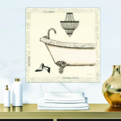 Paris Hotel Bathroom VI - Print on Canvas