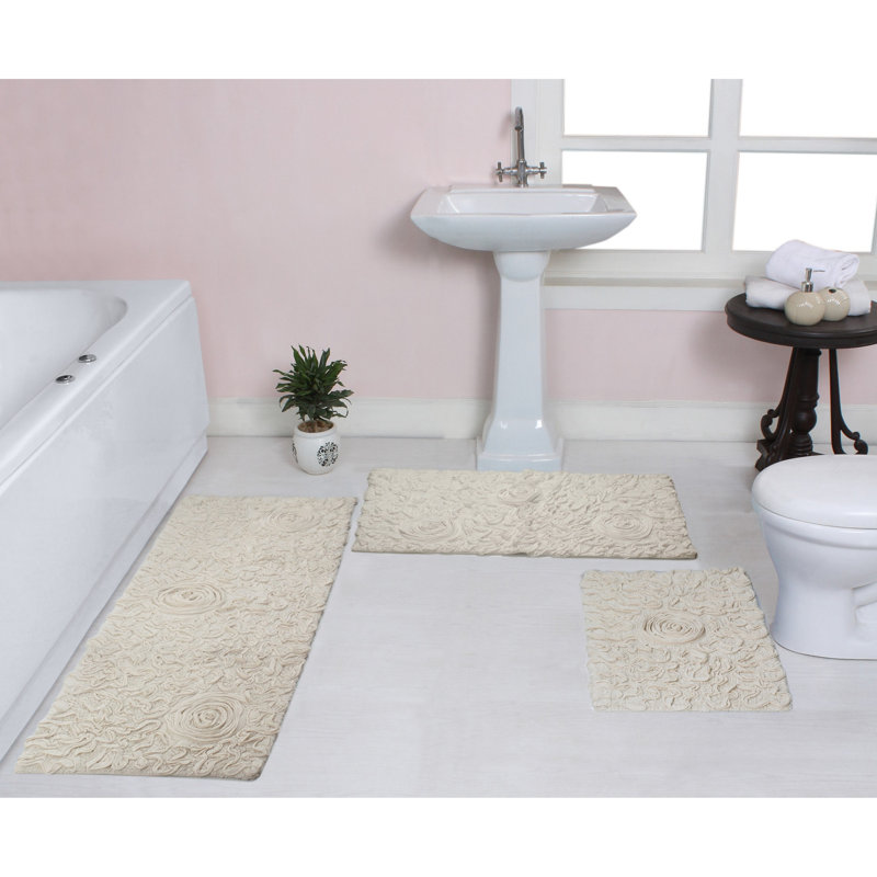 Tapis de bain Pothier (ensemble de 3), Ivoire