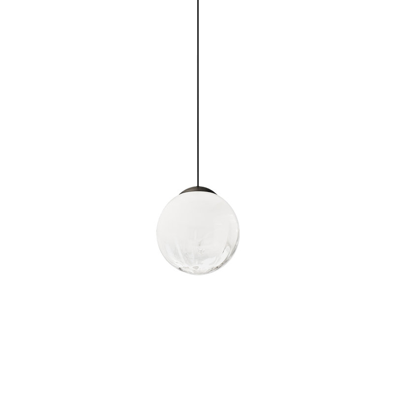 Puppet Suspension 22L Crystal Transparent Glossy Chrome L32cc Ul, 90" H x 11" W x 11" D, White, Matte Black