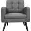 Fauteuil en simili cuir avec pieds en bois massif Bakhyt-580060626