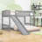 Evelene Twin Over Twin L-Shaped Bunk Beds with Slide-1406074790