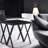 8Mm Thick Glass End Table In Black Finish With A Stable Metal Contemporary Smooth Top And Structure
