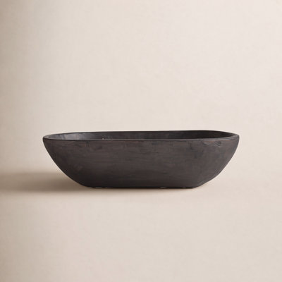 Zandile 26" D Reclaimed Wood Oval Decorative Bowl