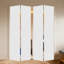 Porte pliante moderne à panneau plat double de 18 pouces (107 cm x 213 cm) en vinyle blanc à âme pleine avec ensemble de quincaillerie-136394331-136916982