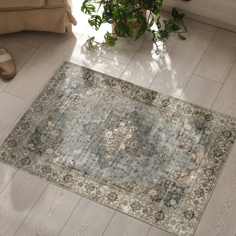 Washable Oriental Indoor Rug, Rectangle 3' x 5'