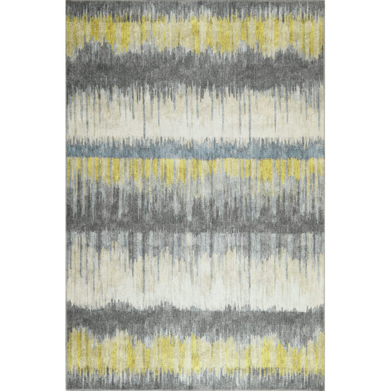 London Gold/Grey Horizons Area Rug, Rectangle 7'6" x 9'6"