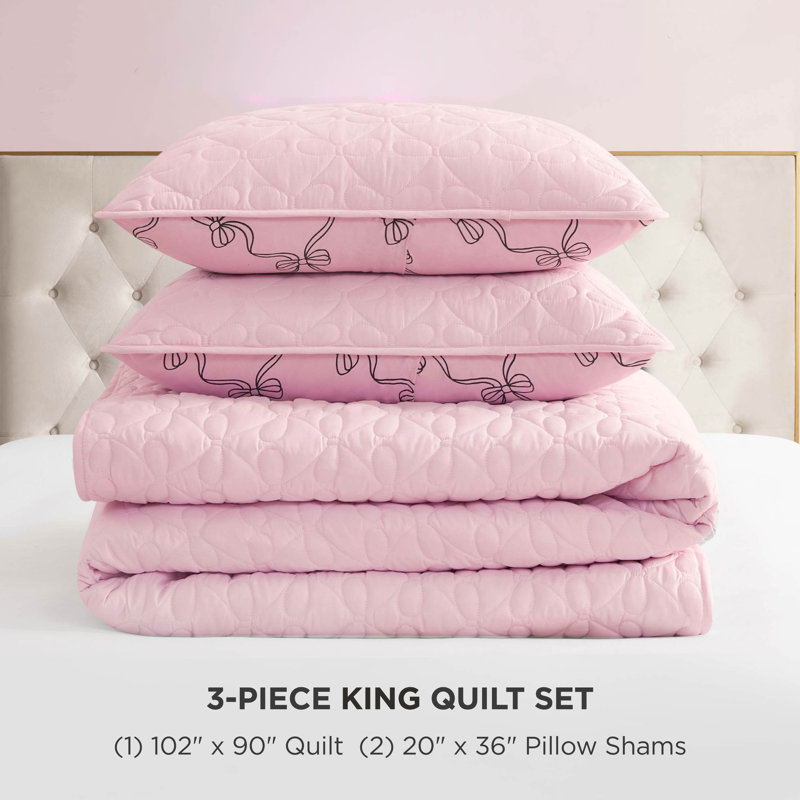 Juicy Couture Luxe Bow Quilt Sets, King