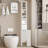 Slim Tall Bathroom Cabinet With Adjustable Shelves, Storage Cabinet With Toilet Paper Scroll And Small Drawer-1472880679