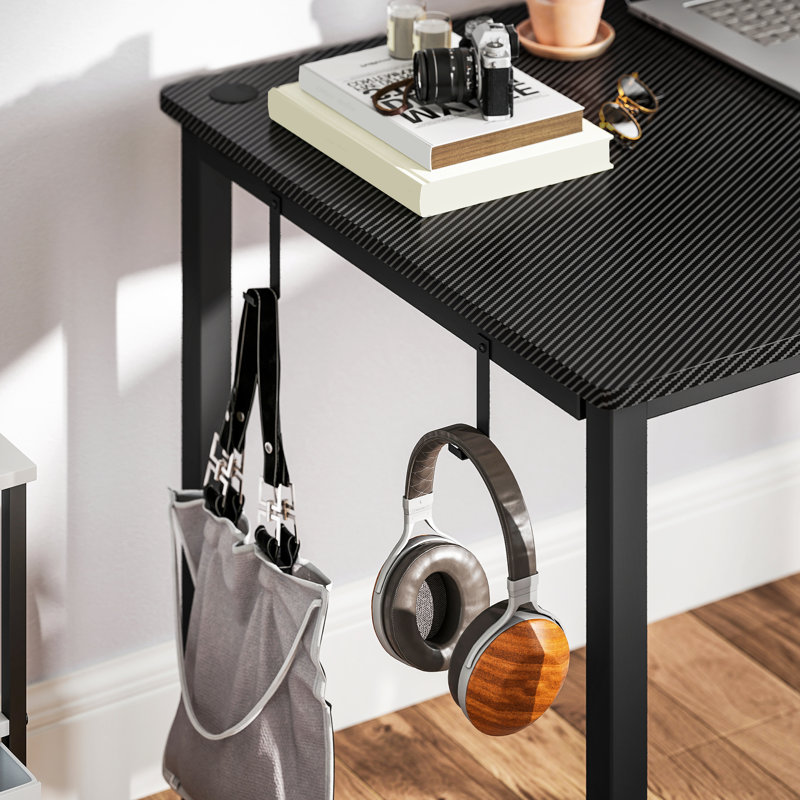 L-Shaped Metal Base Computer Desk